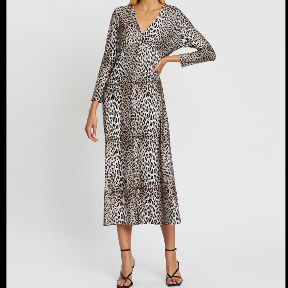 Notes du Nord Nicci Leopard-Print Dress